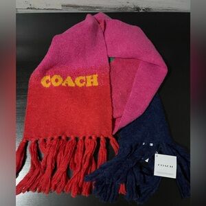 COACH Women's Colorblocked Ombré Knit Scarf- Size:O/S